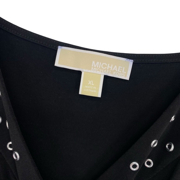 Michael Kors Grommet Embellished Black Maxi Dress - Picture 5 of 12